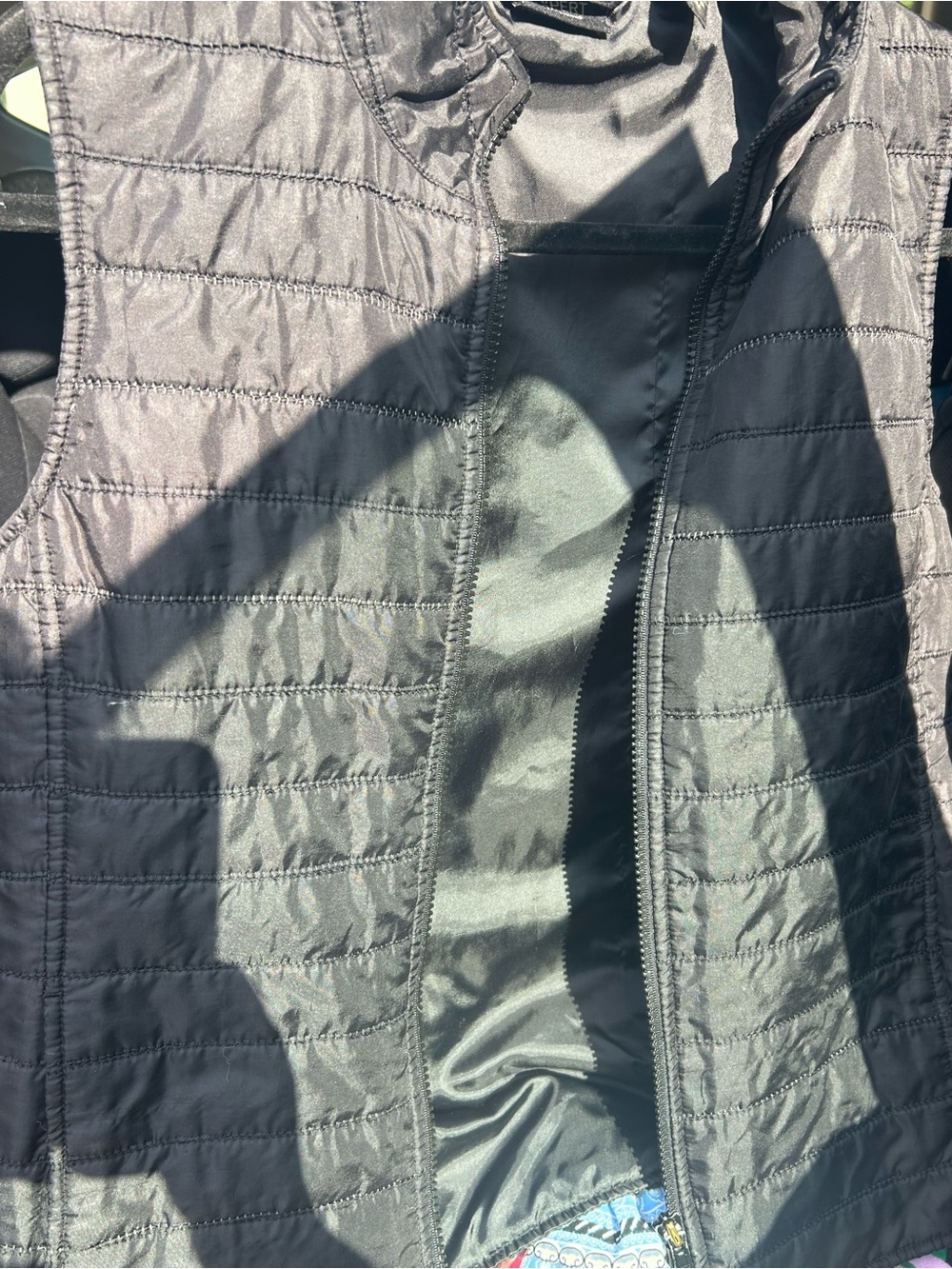 Quilted wool Black Lightweight Vest 
Blend size medium